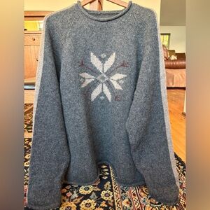 BASS XL Men’s Wool Sweater Gray Great  Condition!